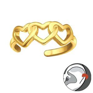 14k Gold Vermeil Dainty Heart Cuff Earring